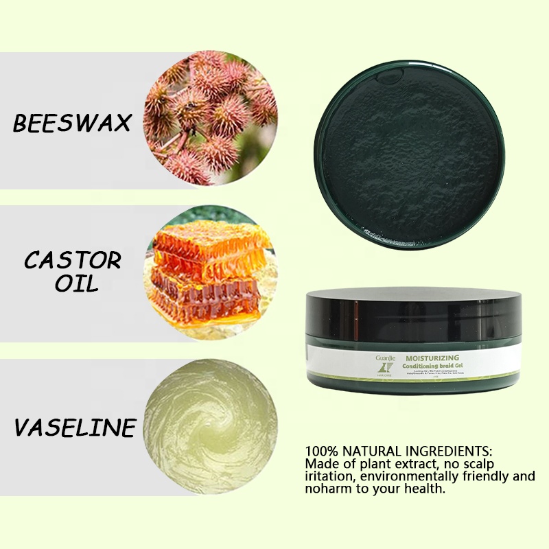 Fast Shipping Organic Edge Control Magic Gel for Braids Private Label Extreme Hold Gel