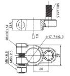 CW612N Positive Car Battery Wire Connectors Forging Brass Material