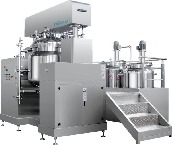 SUS316 Cosmetic Emulsifier Mixer Cream Lotion Hydraulic Lifting Vacuum