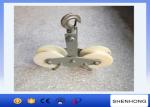 25KN Cable Pulley Conductor Stringing Blocks With Tandem Sheaves Nylon Wheel