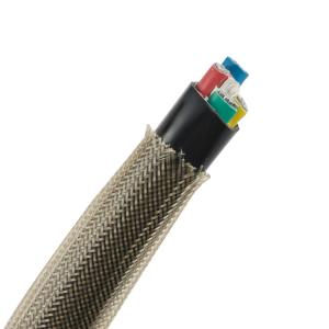 China Custom Flexo PET Expandable Braided Sleeving Flame Retardant 25ft Length factory
