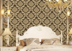 China Classical Strippable Damask Wall Covering , Luxury Home Decoration Wall Covering factory
