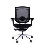 Breathable Mesh Mid Back Ergonomic Office Chair Polished Aluminum Swivel Office