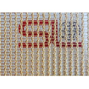China Bronze 1.5mm 4m Laminated Glass Wire Mesh PVD Metal Woven Copper Mesh Fabric on sale