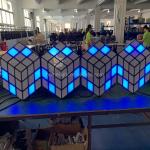 Professional Lease commercial activity lighting equipment 3D magic cube wall for