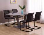 High Durability 6 Chairs Metal Dining Table Set For Restaurants ISO9001