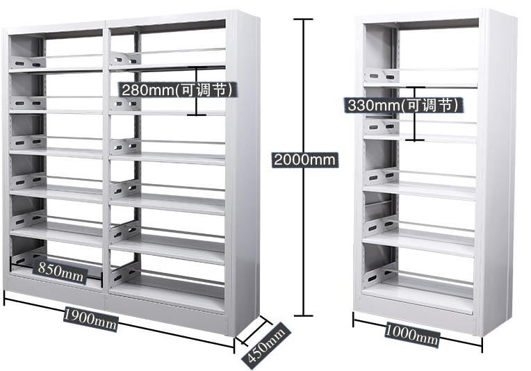 Office Furniture Steel Bookshelf for School Library Double Single Side Payment Term T/T