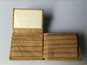 China Hot selling luxurious men cork wallet, customized design or logo factory