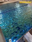 Irregular Blue Water Ripple Stainless Steel Sheet Decoration Office Hair Beauty