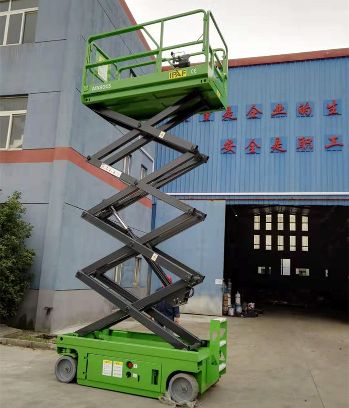 Outdoor Mobile Scissor Lift Self Propelled Elevating Work Platforms 3m-16m