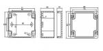 IP65 Waterproof Electric Cctv Junction Box 83*81*56mm