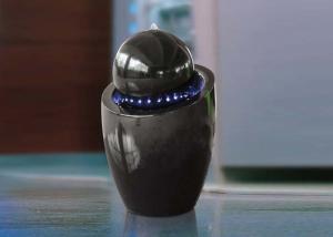 China H82cm Inclined Barrel Ball Led Light Water Fountain Marble Effect factory