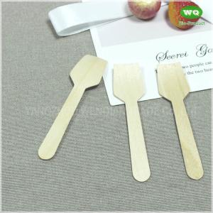 China 96mm Mini Wood Ice Cream Spoon,Disposable Taster Spoon For Cream Cake,Customized Food Grade Disposable Wooden Cutlery factory
