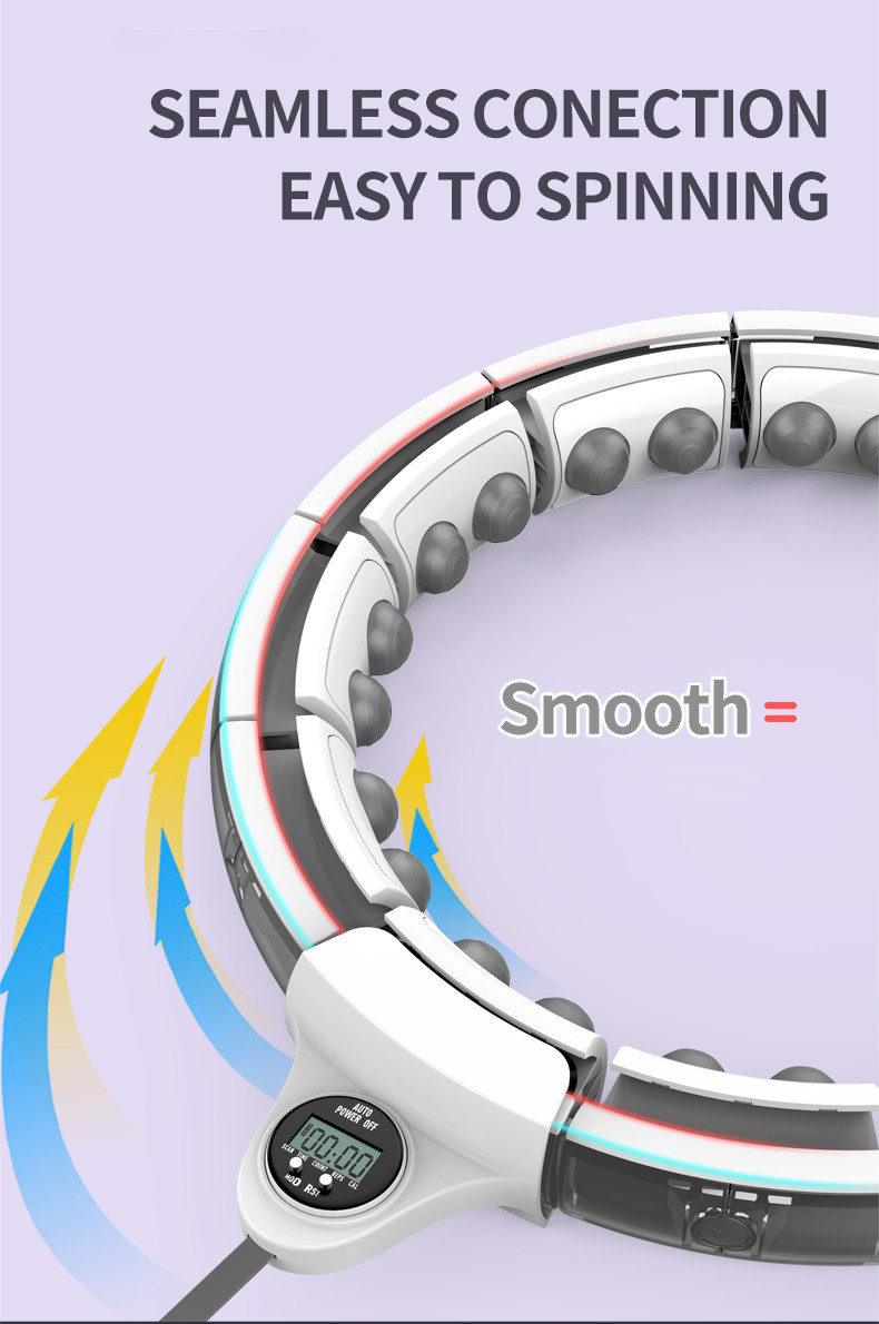 Smart Counting Detachable Exercise Hula Hoop For With LCD Display