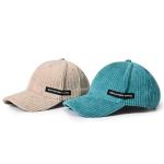 Wale Corduroy Outdoor Baseball Caps 60cm Winter Fabric Blue Color