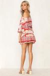 Summer Dresses Women Boho Printed Off Shoulder Mini Dress