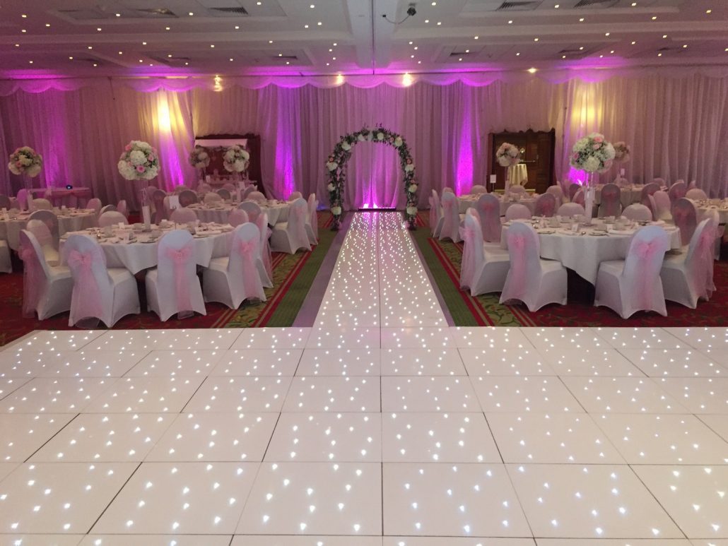 Dimmable Romantic Acrylic Full White LED Starlit Dance Floor for Wedding Banquet