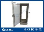 IP65 Outdoor Telecom Cabinet Aluminum Plate With Dual Doors Natural Ventilation