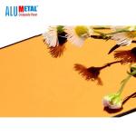 1220 X 2440mm Golden B1 Aluminium Composite Mirror Sheet 0.5 Mm Thick HDPE Core