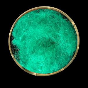 China Jade Green Full Dull Dumbbell Dope Dyed Fiber Low Energy Consumption 11.11Detx × 64mm factory