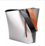 Genuine Cow Leather Shopping Bags Cowhide Bucket Handbags Women Shoulder Bag