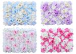 Silk Plastic PE Wedding Artificial Rose Flower Wall Panel