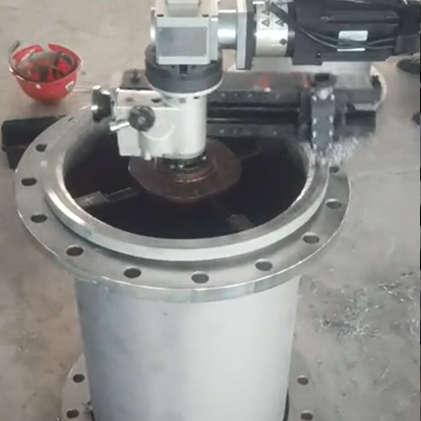 42r/Min 50mm Mounted Flange Facing Machine Symmetrical Plate Structure