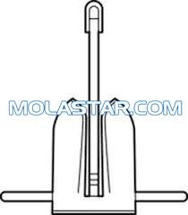 China Molastar Stainless Steel Marine Molastar Moorefast Anchor Offshore Anchor Easy Handling Steel Anchor For Marine factory