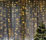 IP44 Window String Plug In Curtain Fairy Lights 6M Wedding 600 LED