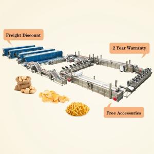 China Electric Heating Full Auto Frozen French Fries Making Machine 100kg 300kg 500kg 1000kg factory