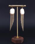 Vintage Circle Earrings For Women Irregular Baroque Pearl Earring Natural