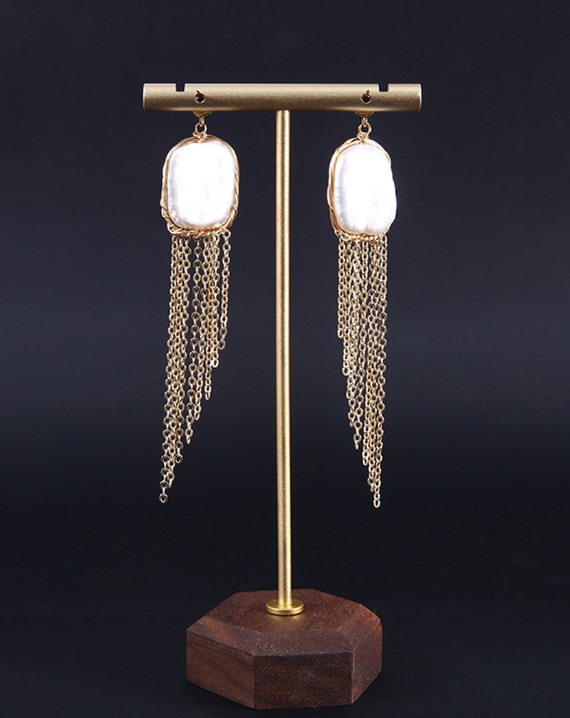 Vintage Circle Earrings For Women Irregular Baroque Pearl Earring Natural Baroque Pearl Earring Jewelry Set Gift