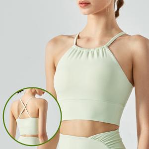 China Adjustable Training Fitness Crop Top Gym High Impact Padded Yoga Sport Bra factory