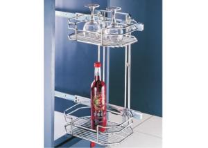 China Loadable Pull Out Storage Baskets For Cups / Bottles / Tall Glasses 300 / 700 MM factory