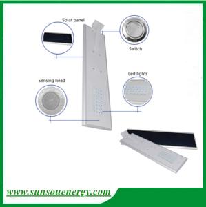 China High lumens all in one solar led street light 50w, high performance solar street light integrated hot sale factory