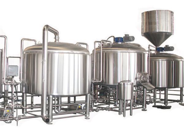 PLC Control 2000L Large Beer Brewing Equipment Stainless Steel SUS304 Steam