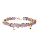 Hippie Surfer Festival Handmade Jewelry Set Boho Braided Romantic Purple Color