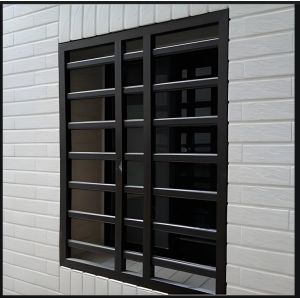 China Galvanized Steel Security Window Fireproof Storm Resistant factory