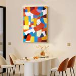 Modern Abstract Hand Painted Canvas Decoration Painting Colorful Textured Oil