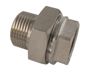 China Chromed Brass Hexagon MF Thread Fittings For Industry factory