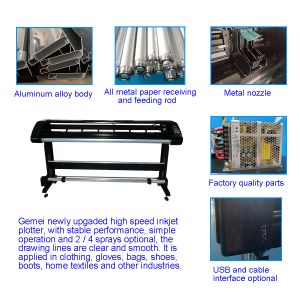 Roll-to-Roll Inkjet Plotter High Resolution Pattern Cutter with Low Noise and