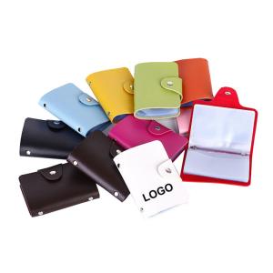 China Colorful PU Bank Card Bags Card Container Business Bags Logo Customized factory