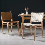 Two Years Guarantee Wooden Dining Chair with Solid Wood Frame and PU Leather