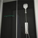 Shower Cabin with White acrylic tray 1100*800*2250cm silive aluminium