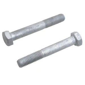 Hot Dip Galvanized Hex Head Machine Bolt Partial Thread For Highway Fence Power