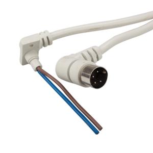 China Right Angle Male 4PIN To 2PIN Spring Motor DIN Connector Cable factory