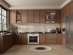 China Manufacturer Cupboard Design Corner Freestanding Pantry Kitchen PVC Cabinets factory