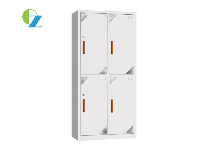 Alloy Aluminum Handle Thick 1.0Mm 4 Door Steel Locker For Gym Use