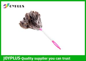 China Household Feather Dusters Cleaning , Feather Duster Ostrich With Stainless Steel Handle factory