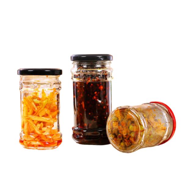 China 280ml BPA Free Glass Jam Jar Canning Mason Jars With Regular Lid Machine Made factory